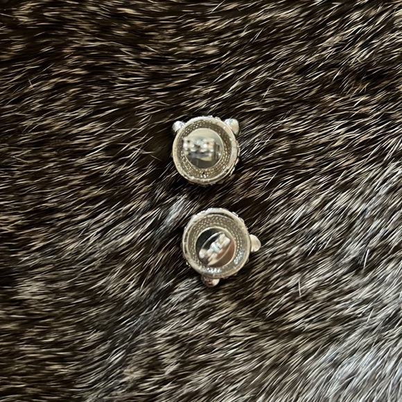 Rhinestone Panda Earrings • black & white• handcrafted • nickel free post - Picture 4 of 6